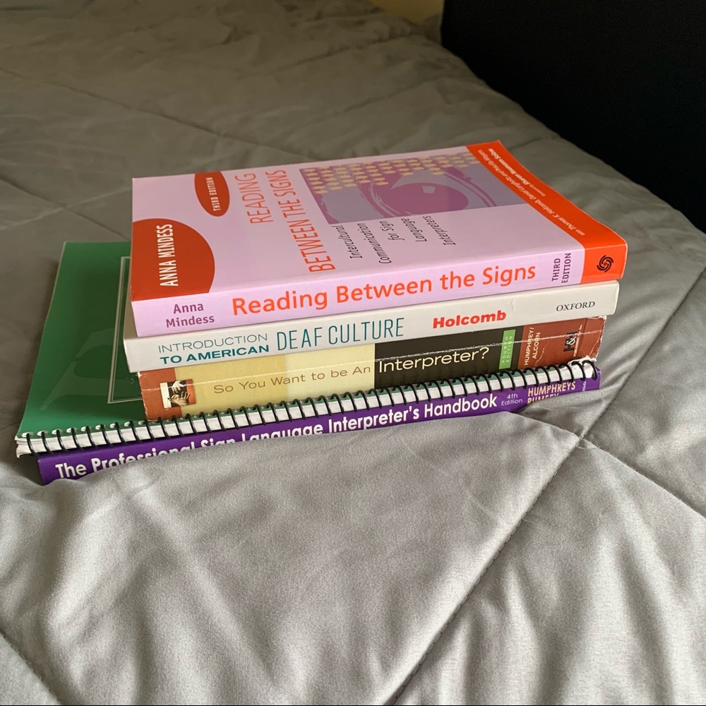 Set of 5 ASL Books interpreting books